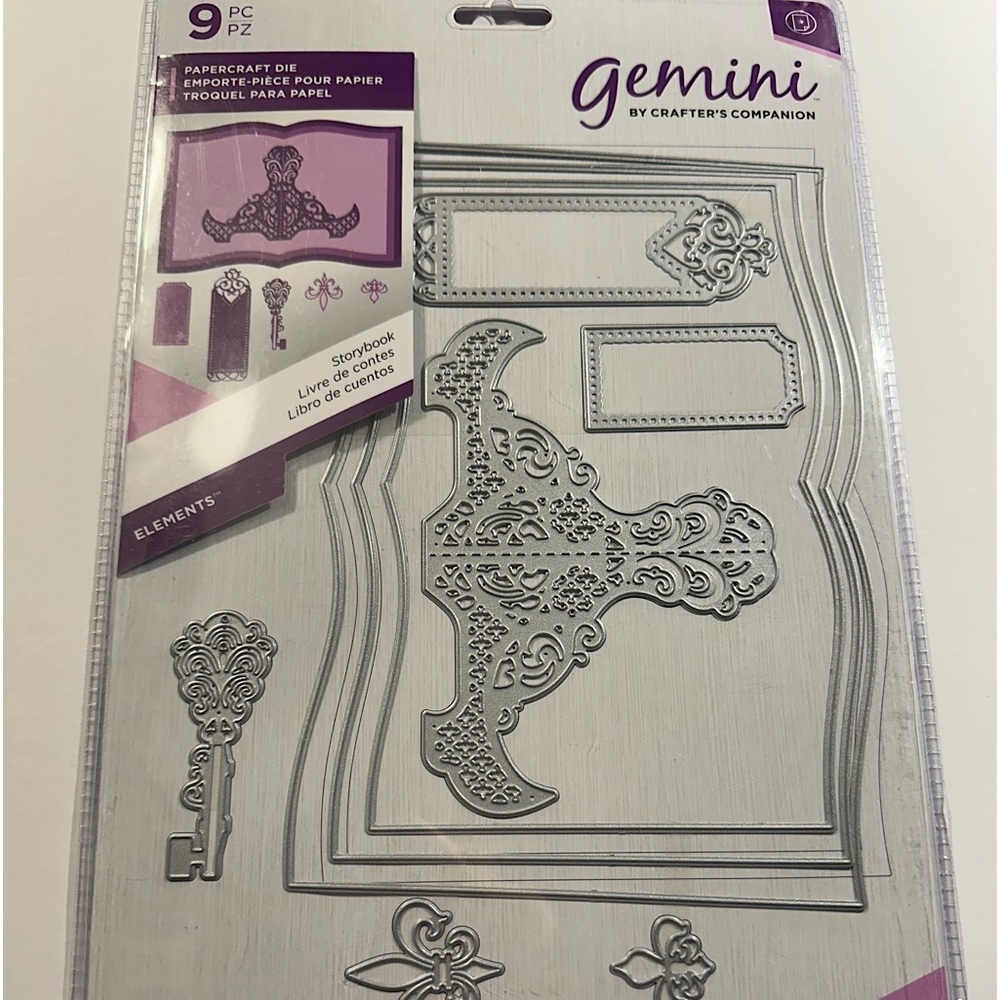 Crafters Companion Gemini paper craft dies. Storybook.9 pieces.
